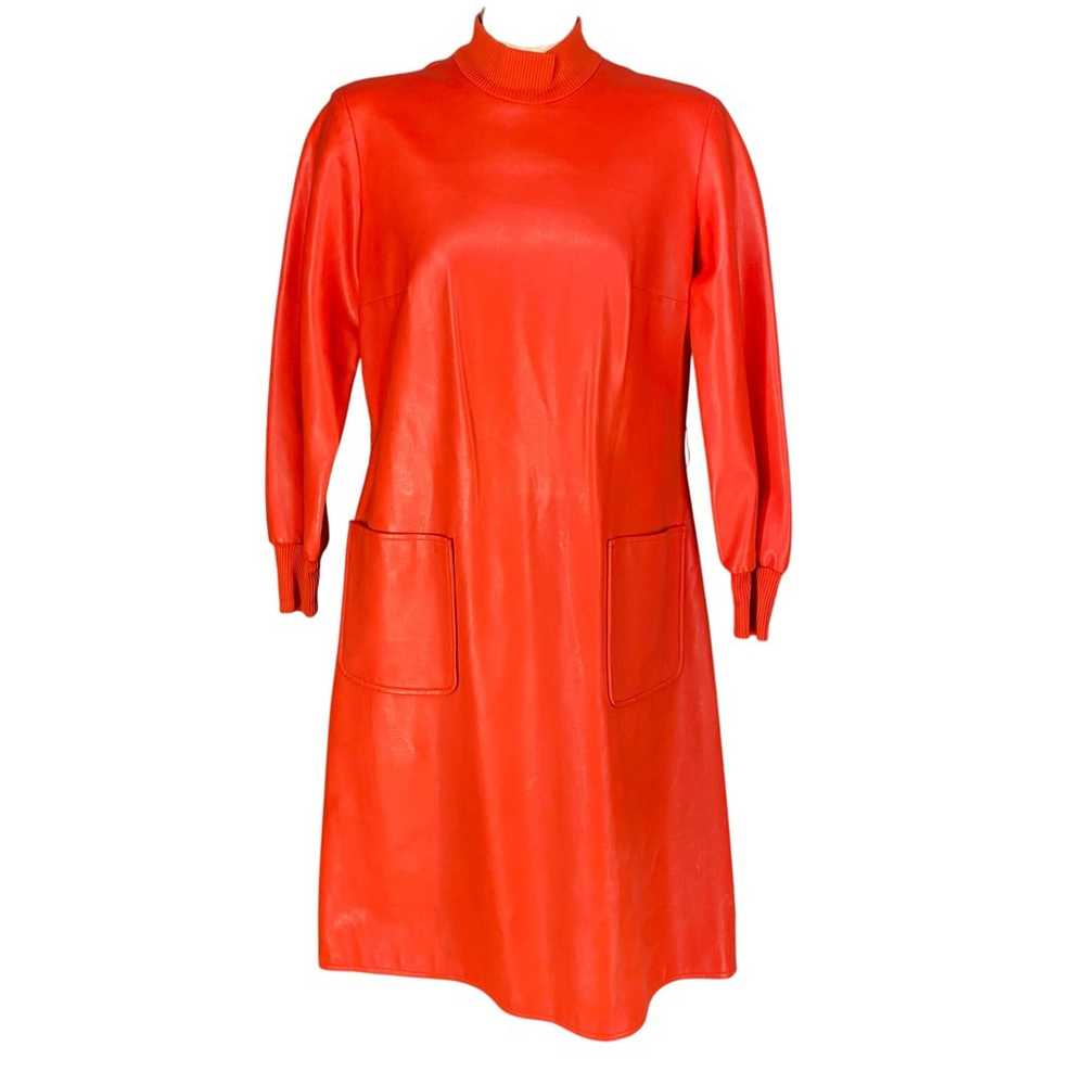 Serbin By Muriel Ryan Dress Womens 14 Red MOD Ple… - image 1