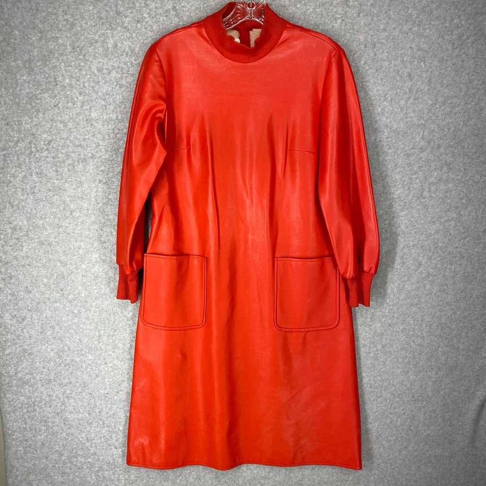 Serbin By Muriel Ryan Dress Womens 14 Red MOD Ple… - image 4