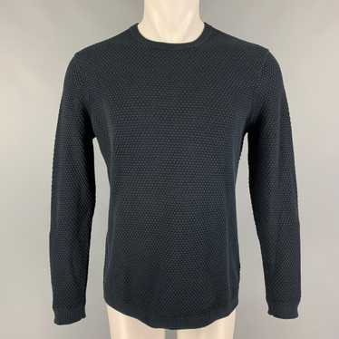 Theory THEORY Size M Navy Waffle Knit Cotton Crew-