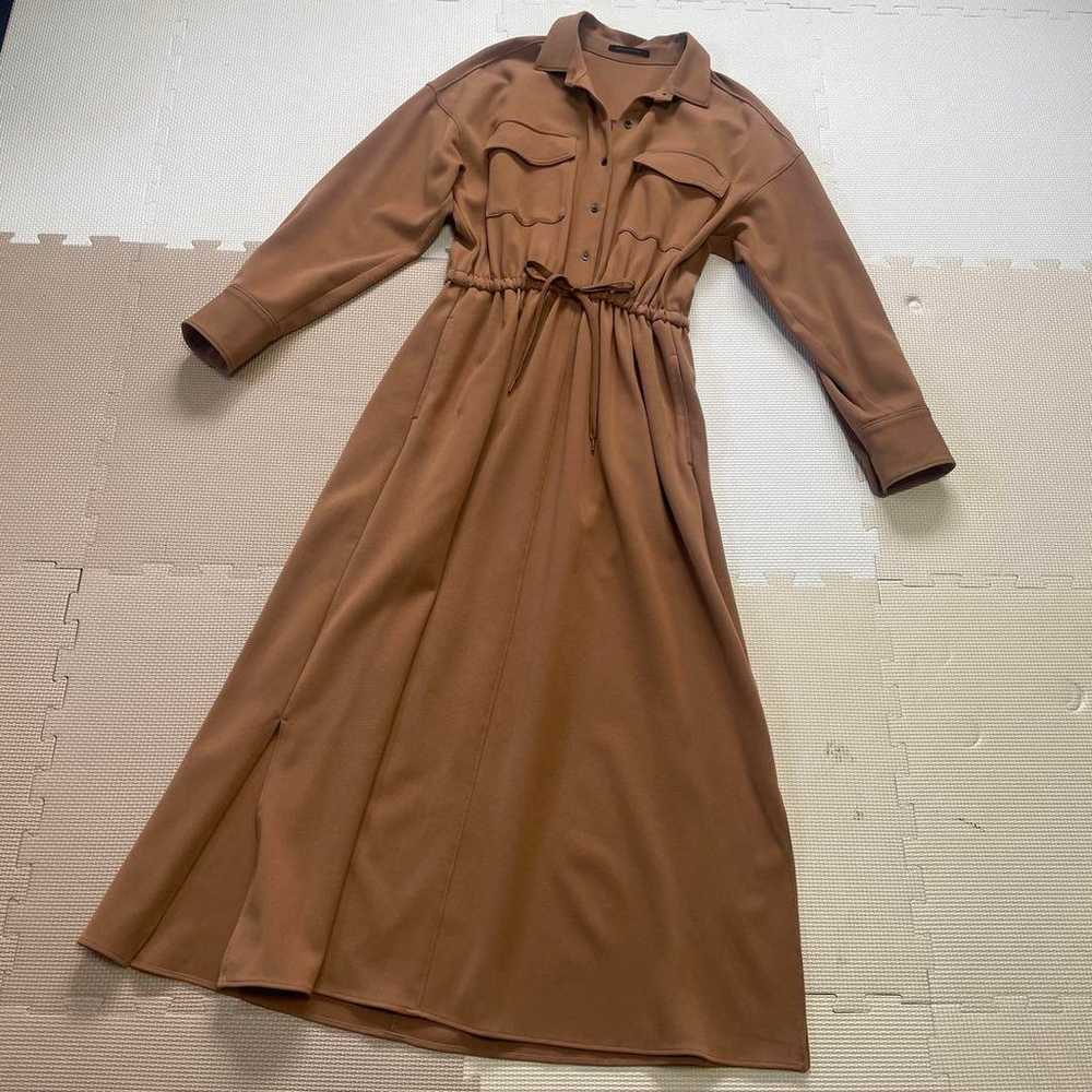 Banyard Storm Brown Long Shirt Dress Long Sleeve … - image 1