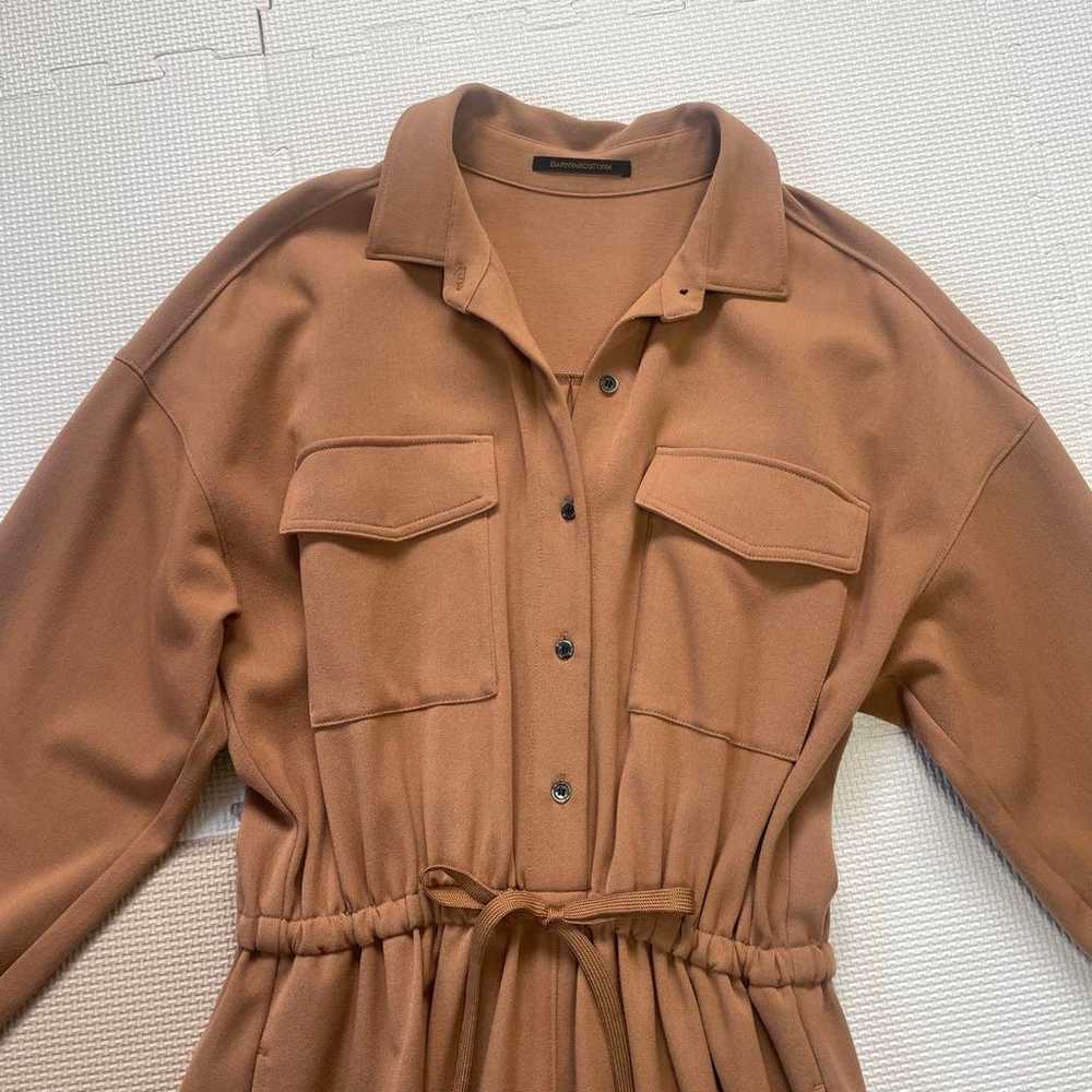 Banyard Storm Brown Long Shirt Dress Long Sleeve … - image 3