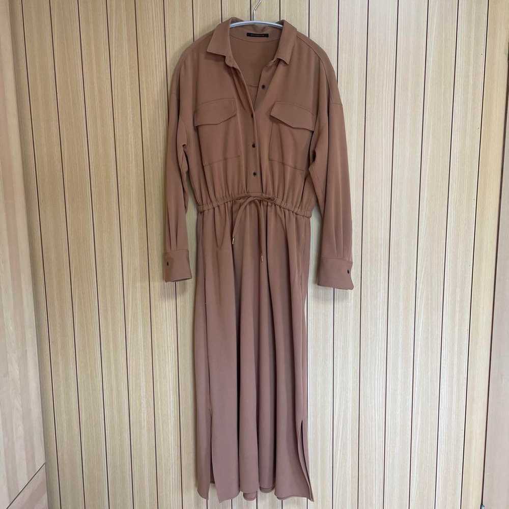 Banyard Storm Brown Long Shirt Dress Long Sleeve … - image 4