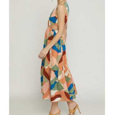 BOUTIQUE ENTRO kaleidoscope multicolor midi dress