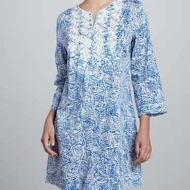 Oscar de la Renta Modern Vintage Shirt Gown Embro… - image 1