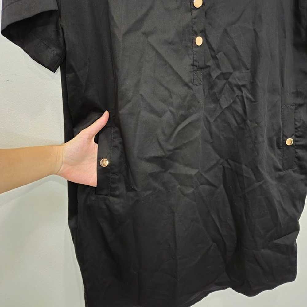 Pomander Black Short Sleeve Pocket Oversized 100%… - image 4