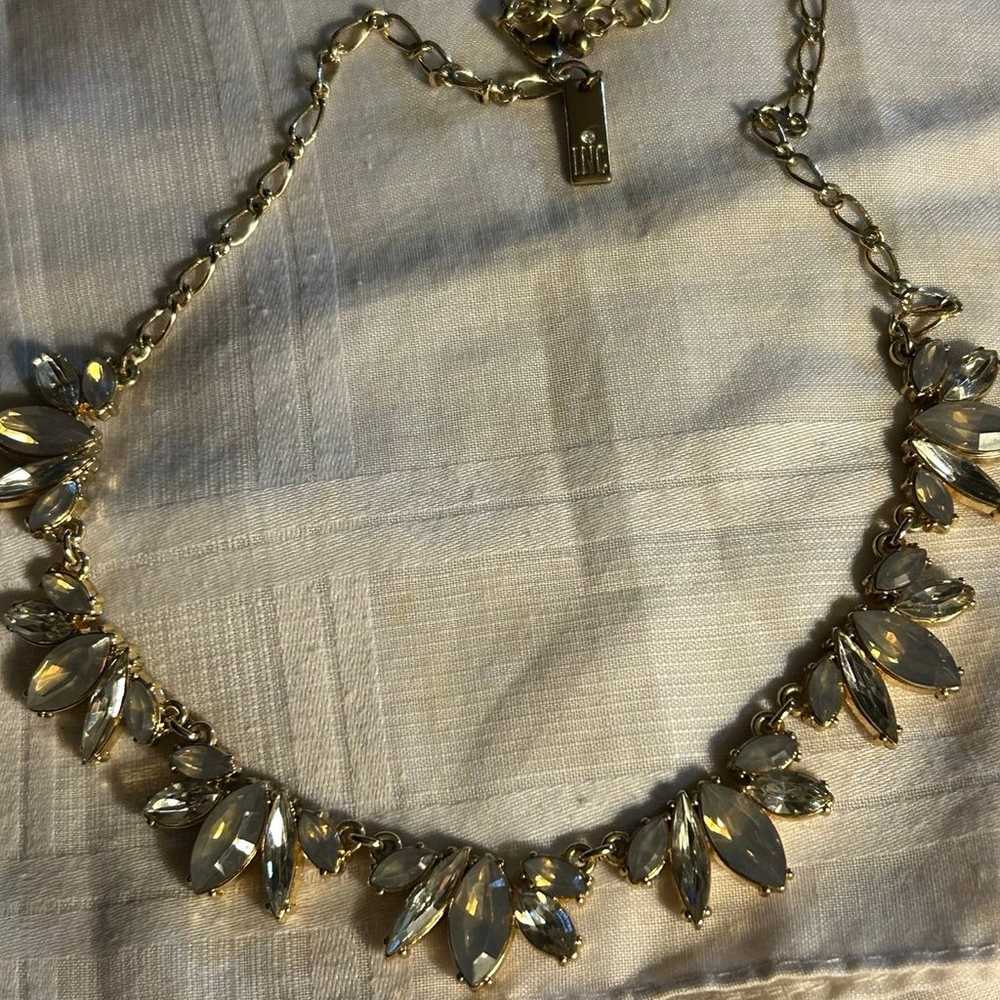 Vintage rhinestone statement necklace - image 4