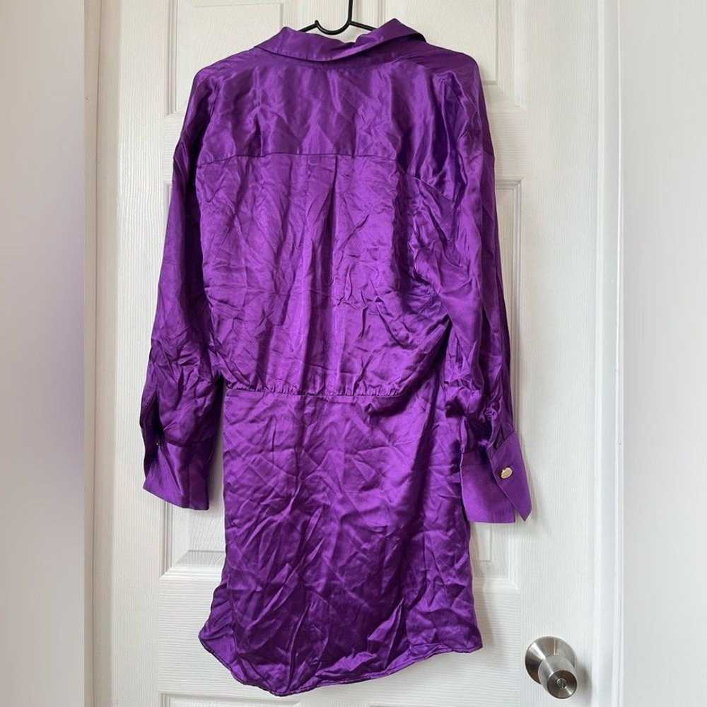 Zara purple satin effect wrap dress size XXL - image 9