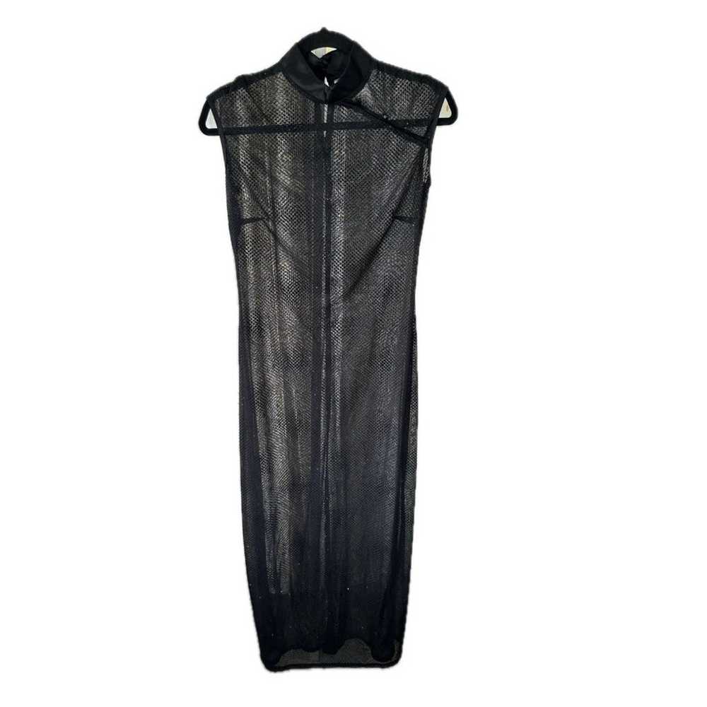 CDC Sheer Mesh Metallic Geometric Semi Evaded Got… - image 1