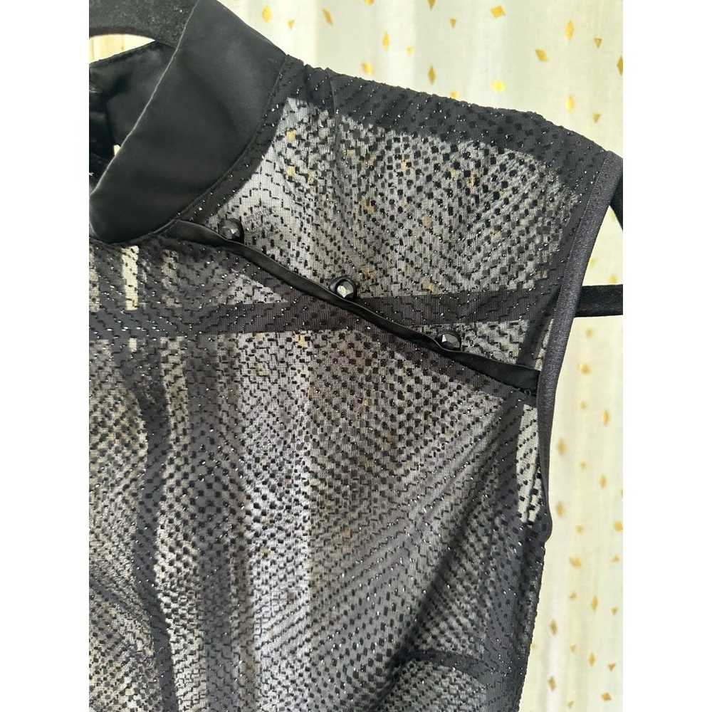 CDC Sheer Mesh Metallic Geometric Semi Evaded Got… - image 3