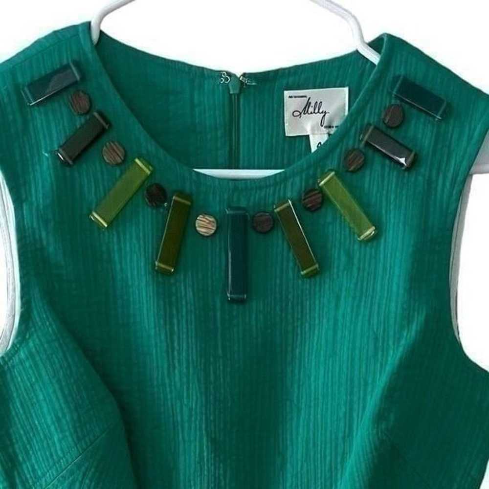 Vintage Milly of New York Green Beaded Sleeveless… - image 2