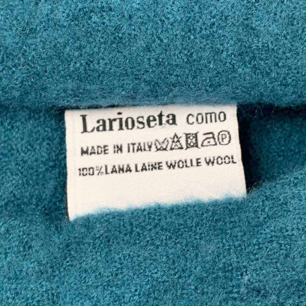 Moschino MOSCHINO Teal Textured Lana Wool Scarf - image 3