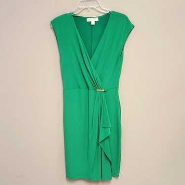 MICHAEL KORS Faux Wrap Green Dress - Size Medium - image 1