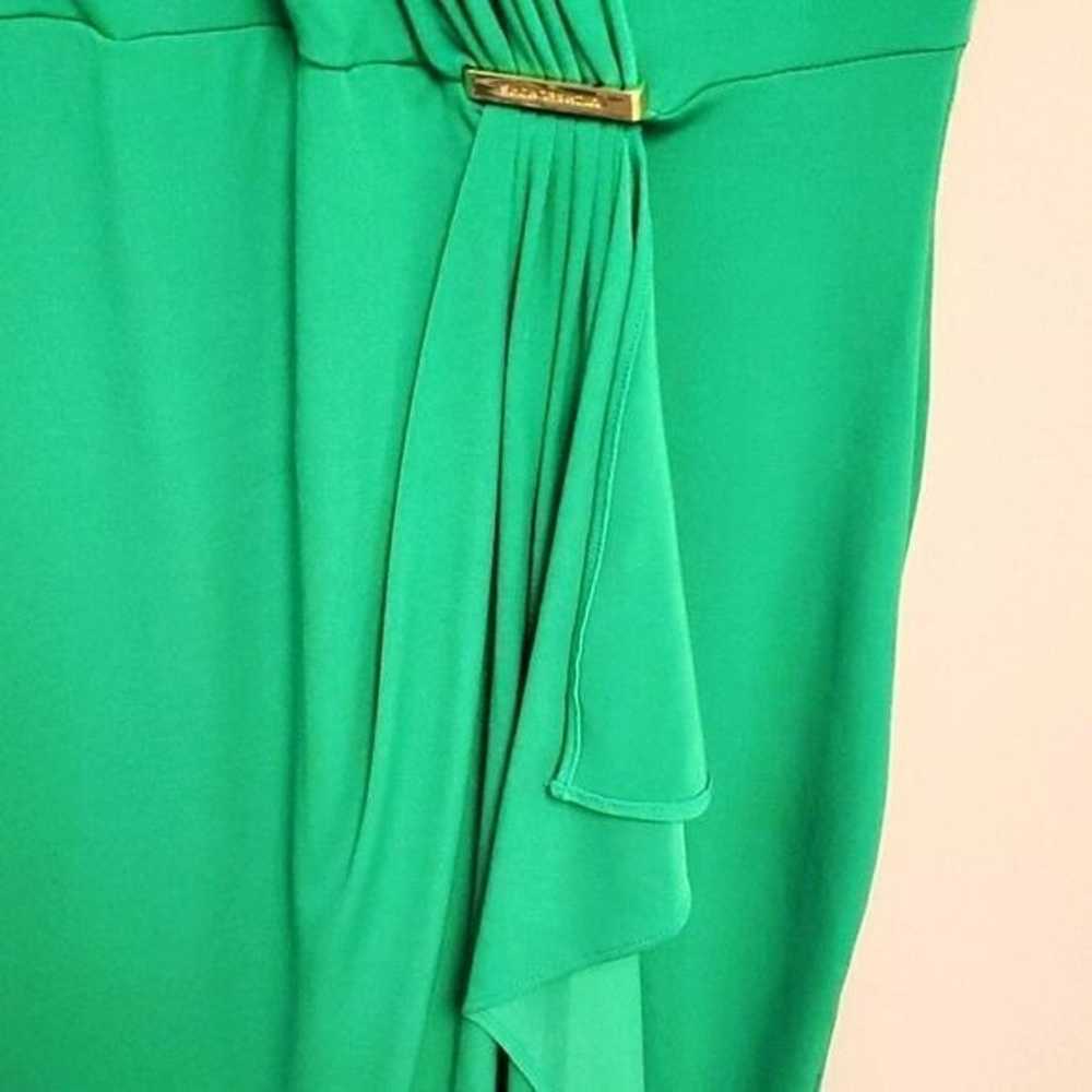 MICHAEL KORS Faux Wrap Green Dress - Size Medium - image 4