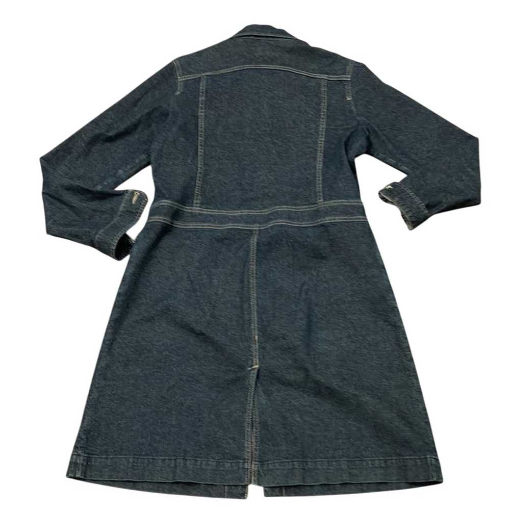 FACONNABLE Dark Denim Shirt Dress Medium - image 4