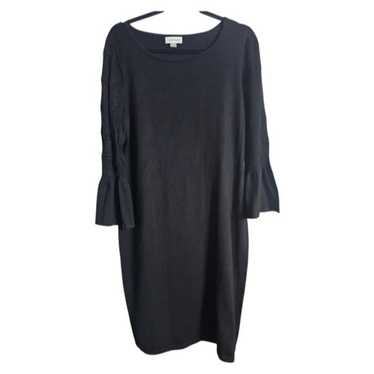 CALVIN KLEIN Black Bell Sleeve Sweater Dress - Siz