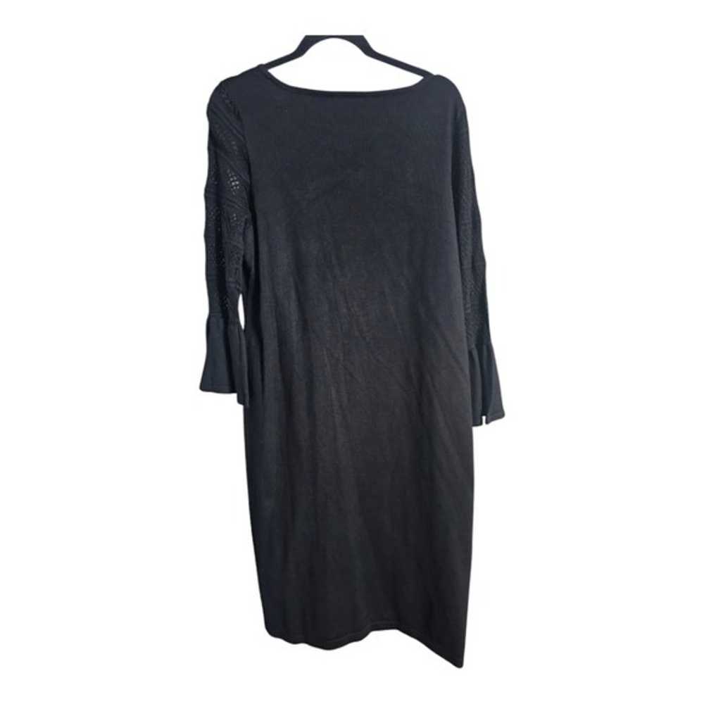 CALVIN KLEIN Black Bell Sleeve Sweater Dress - Si… - image 2