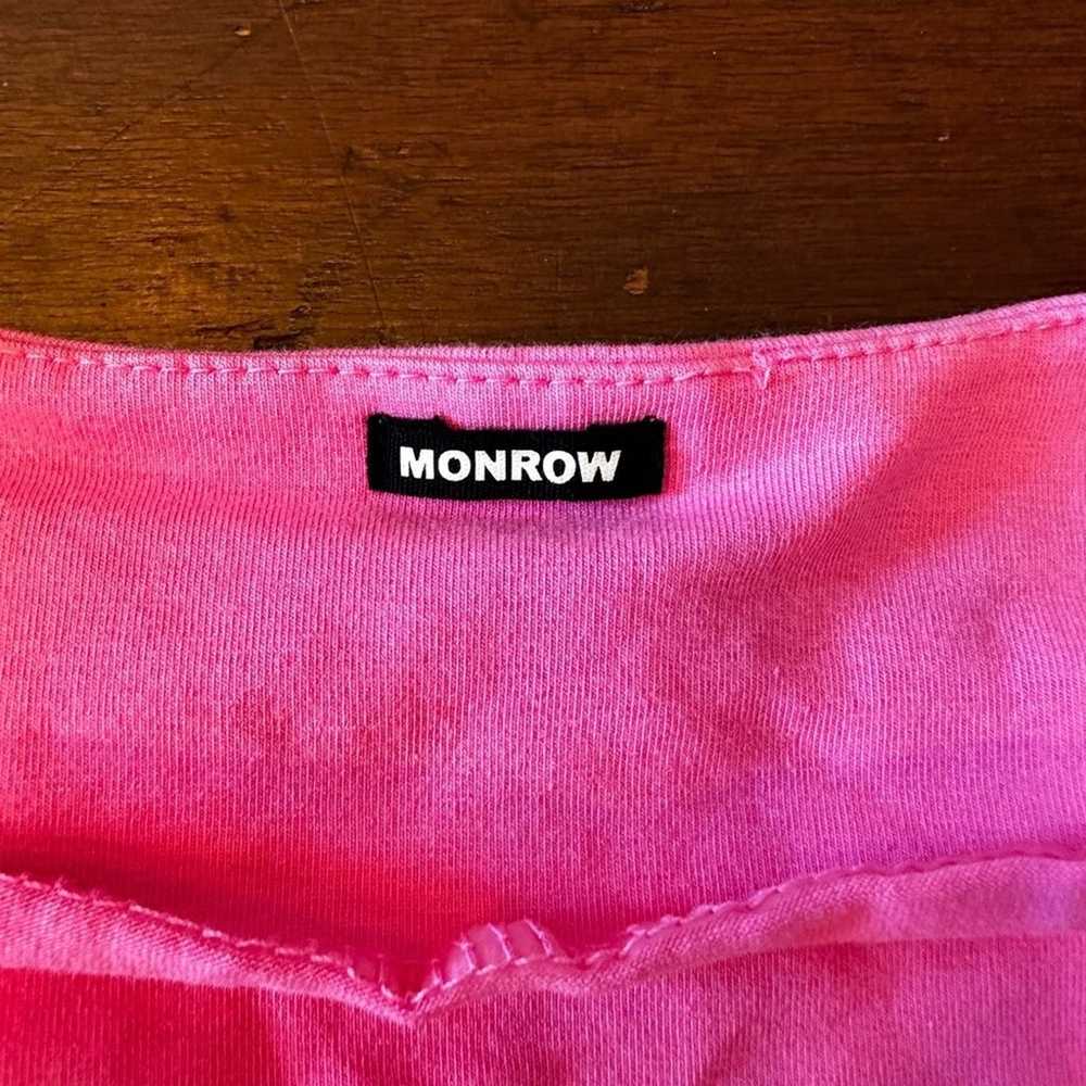 MonRow Double strap Barbie pink midi cotton dress… - image 10