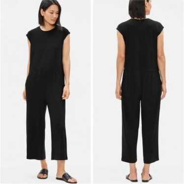 Eileen Fisher Jumpsuit Women Medium Black Cap Slee