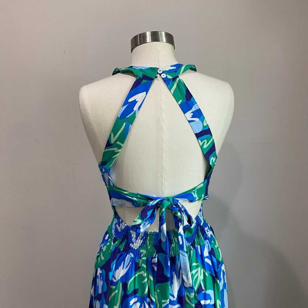 Anthropologie Abel The Label Blue Halter Neck Boh… - image 3