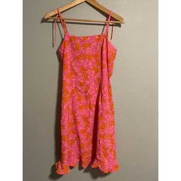 Vintage Rave City Womens Slip Dress Medium Pink F… - image 1