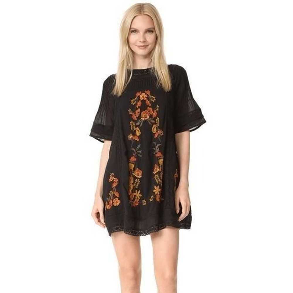 Free People Perfectly Victorian Black Orange Embr… - image 9