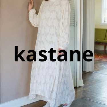 【kastane】Sheer Jacquard Lace One-Piece Dress Kasta