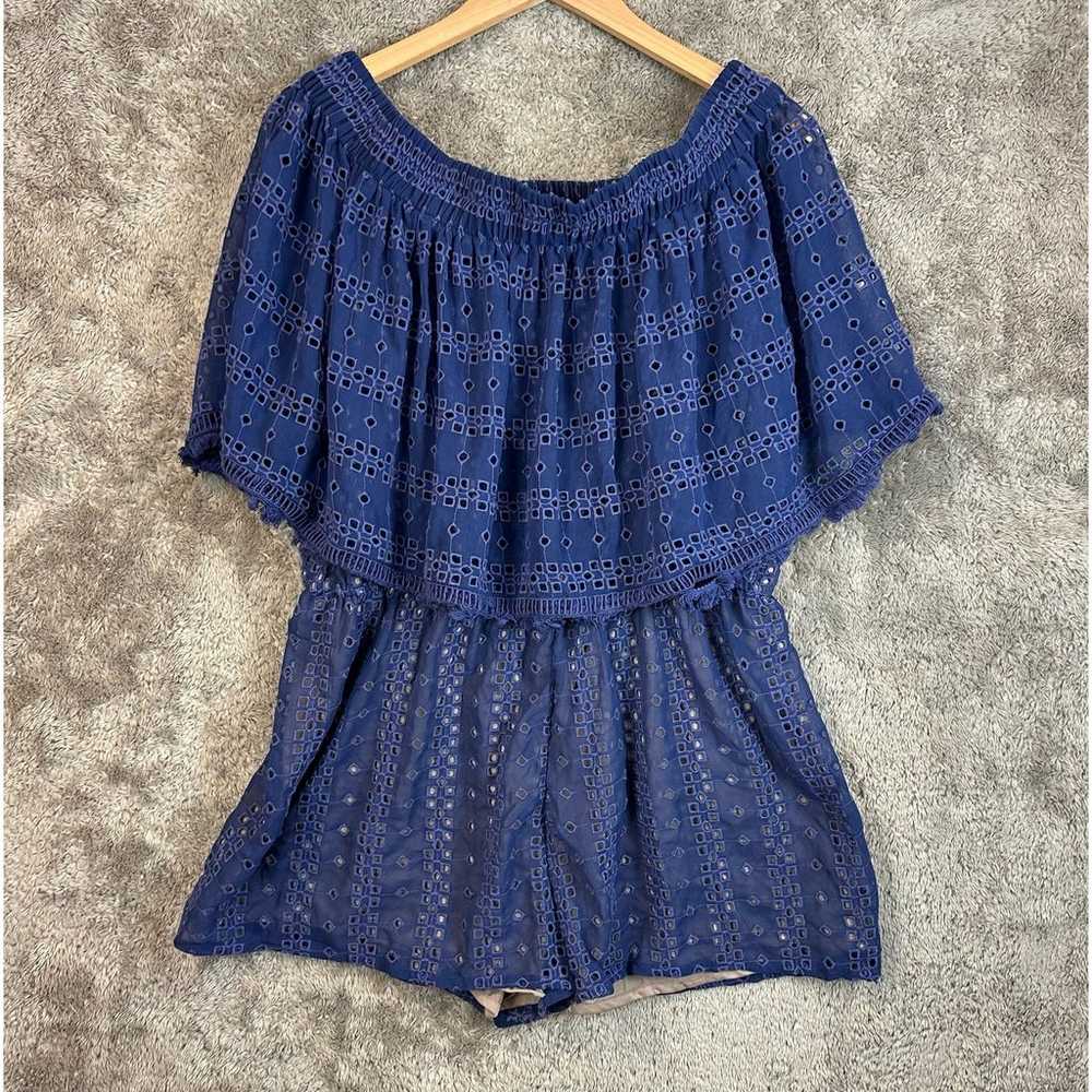 Anthropologie Ranna Gill Tiered Eyelet Off Should… - image 3