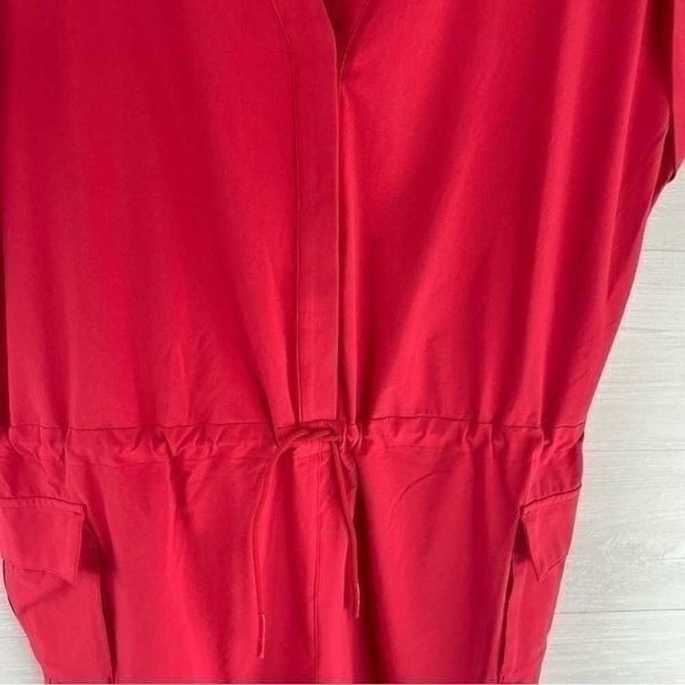 Athleta Sutton V-Neck Cinch Waist Hibiscus Red Ro… - image 4