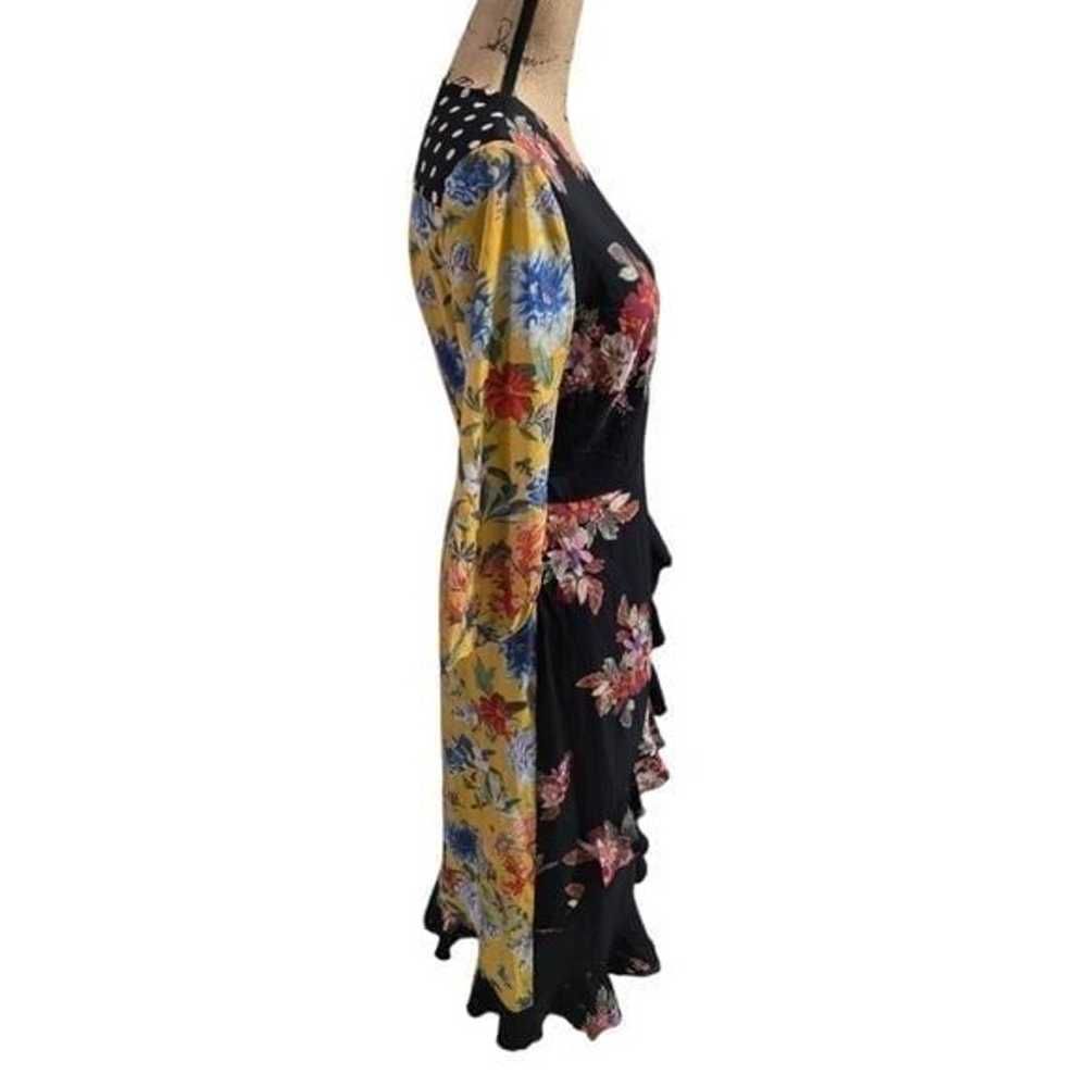 Liquorish Patchwork Floral Mix Print Asymmetric W… - image 5