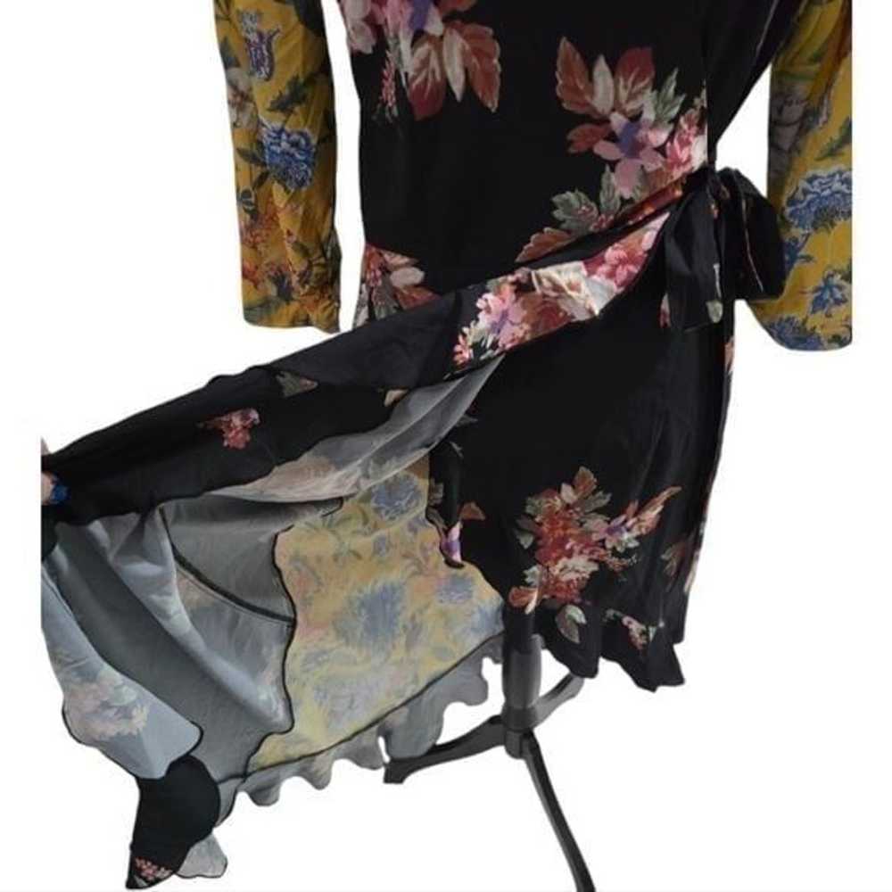 Liquorish Patchwork Floral Mix Print Asymmetric W… - image 9