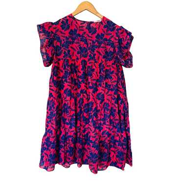 Talulah Floral Ruffle Sleeve Tiered Dress Size L … - image 1