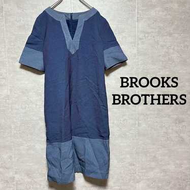 BROOKS BROTHERS【4】Striped Skipper Dress Knee-Lengt