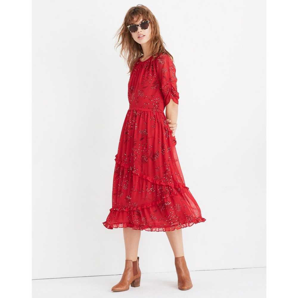 Madewell Windpoppy Ruffle Midi Dress in Windswept… - image 1