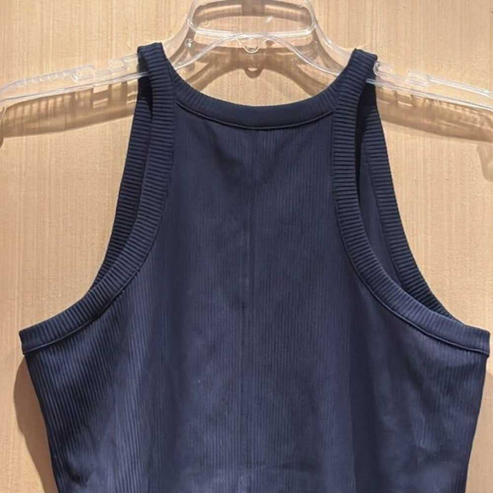 Paper Label Women's Navy High Neck Ribbed Tank an… - image 6