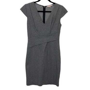 Rebecca Taylor Sheath Dress Gray Angled Waist Det… - image 1