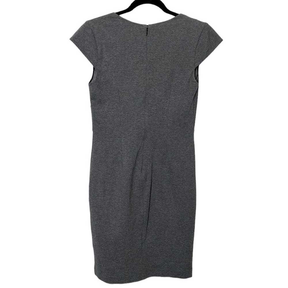 Rebecca Taylor Sheath Dress Gray Angled Waist Det… - image 6