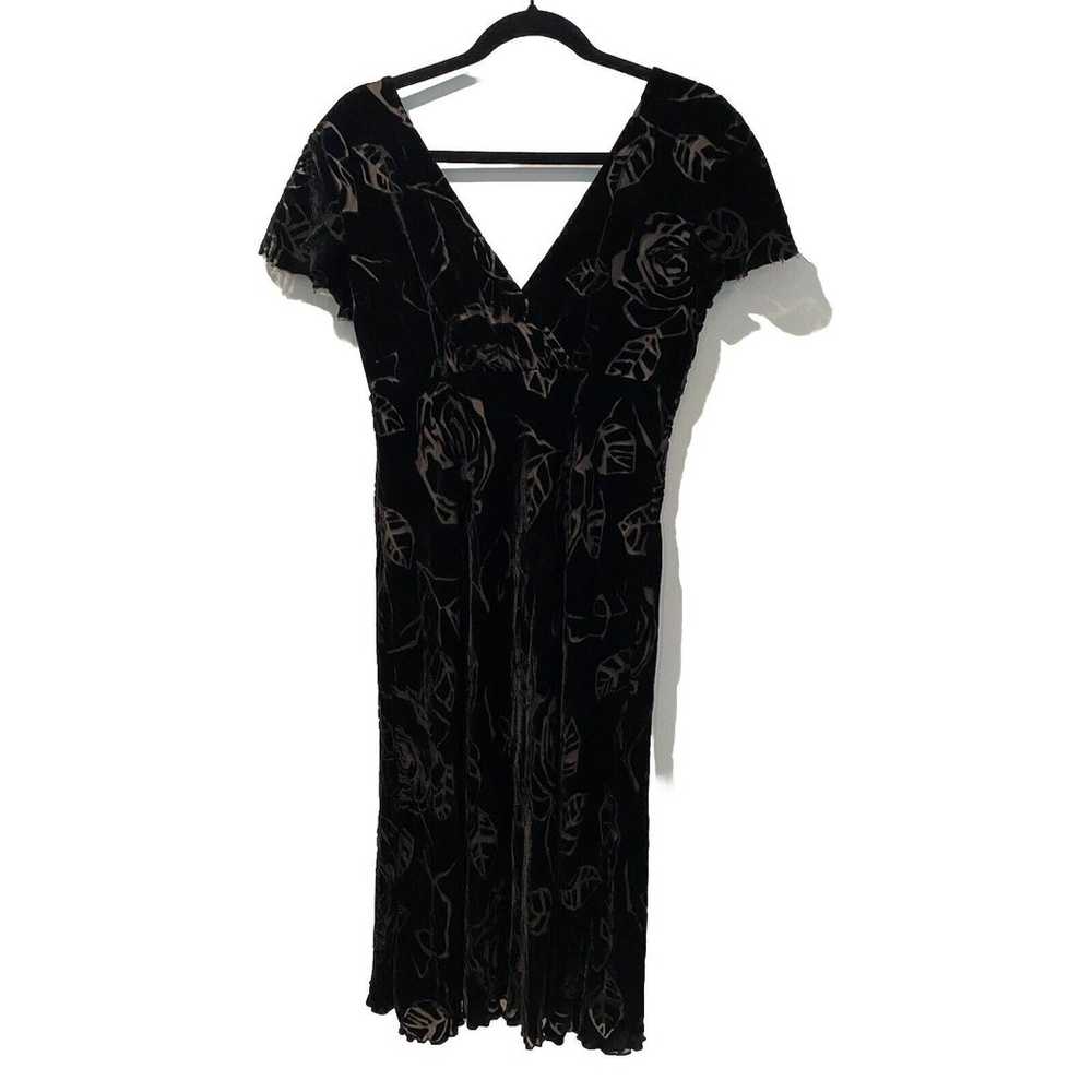 Vintage Robbie Bee Dress Women 6 Black Burned Vel… - image 3