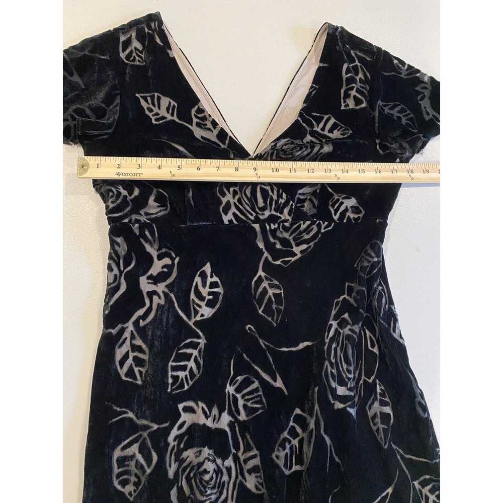 Vintage Robbie Bee Dress Women 6 Black Burned Vel… - image 4