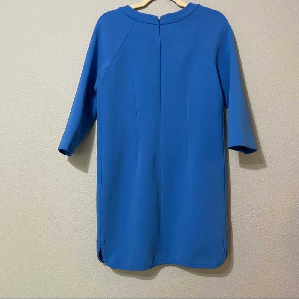 J Crew Collection Blue 3/4 Sleeve Mini Shift Dres… - image 9