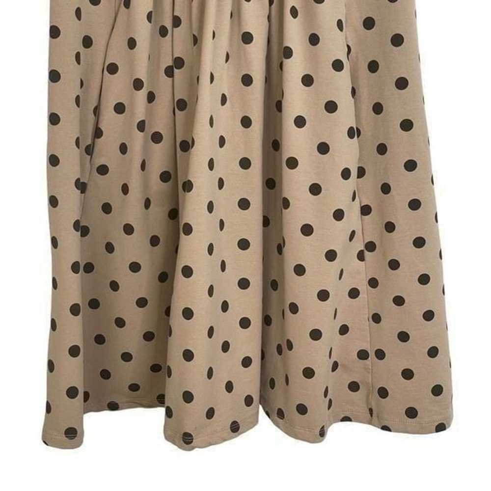 English Factory Brown Flutter Sleeve Dotted Babyd… - image 3