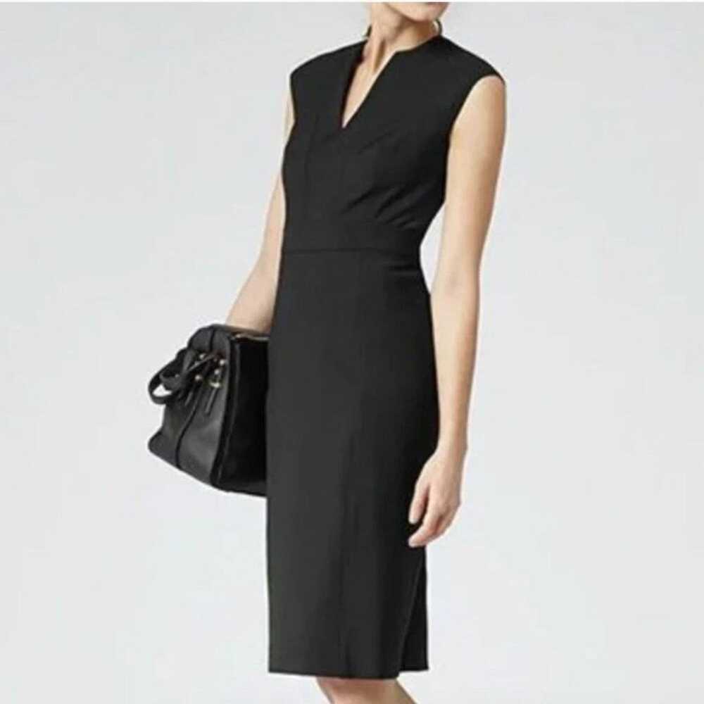 Reiss Size 6 Bianca Sleeveless Sheath Dress Black… - image 1