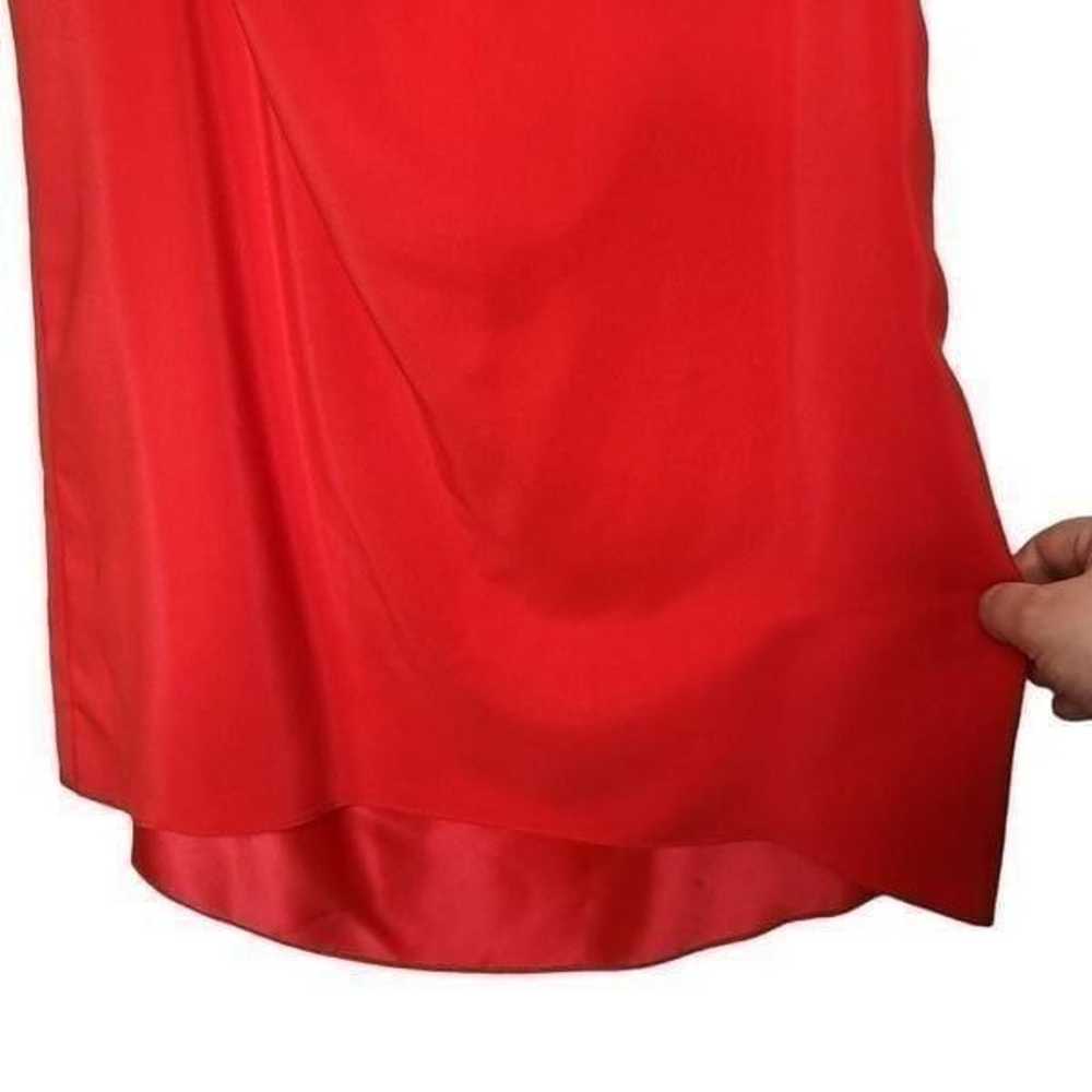 Amanda Uprichard Desiree Silk Red Off Shoulder Mi… - image 6