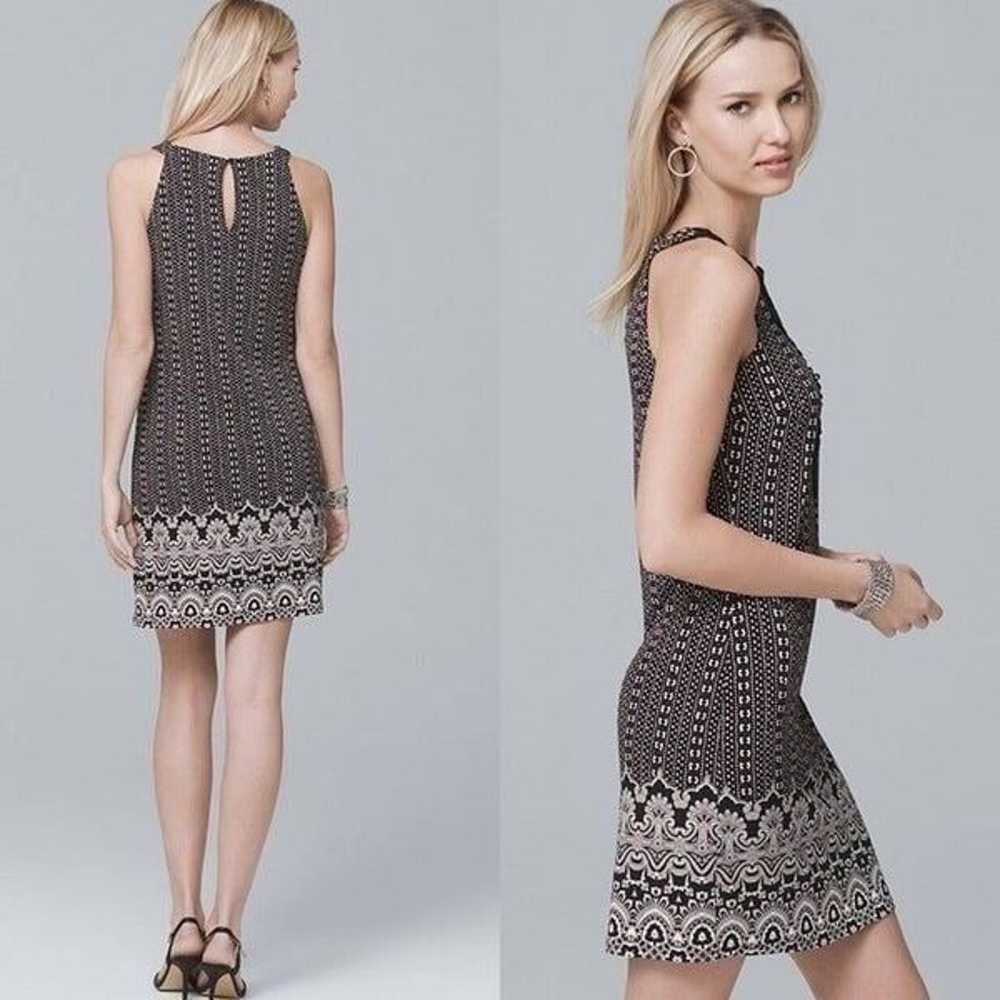 White House Black Market Crochet Neck Printed Kni… - image 2