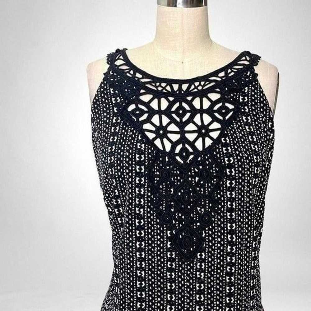 White House Black Market Crochet Neck Printed Kni… - image 4