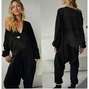 Free People Just Because Jumpsuit Black Large Blac