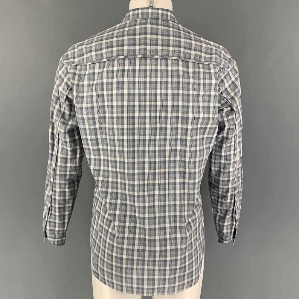 Theory THEORY Grey White Plaid Cotton Long Sleeve… - image 3