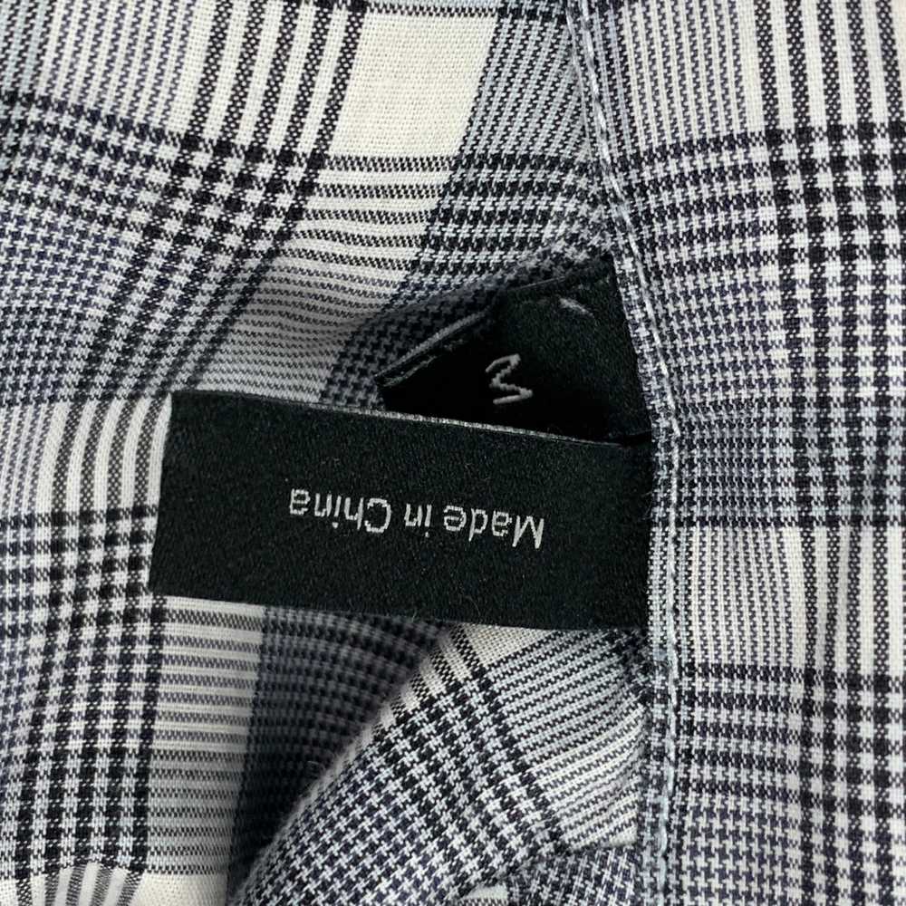 Theory THEORY Grey White Plaid Cotton Long Sleeve… - image 5