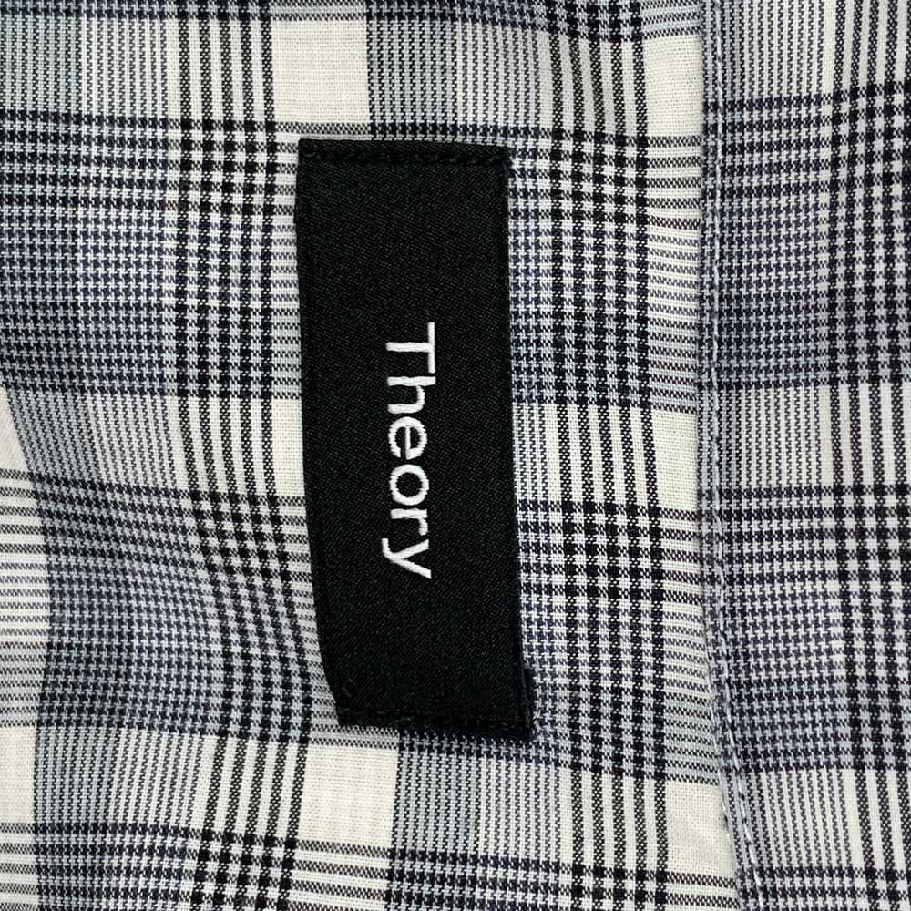 Theory THEORY Grey White Plaid Cotton Long Sleeve… - image 6