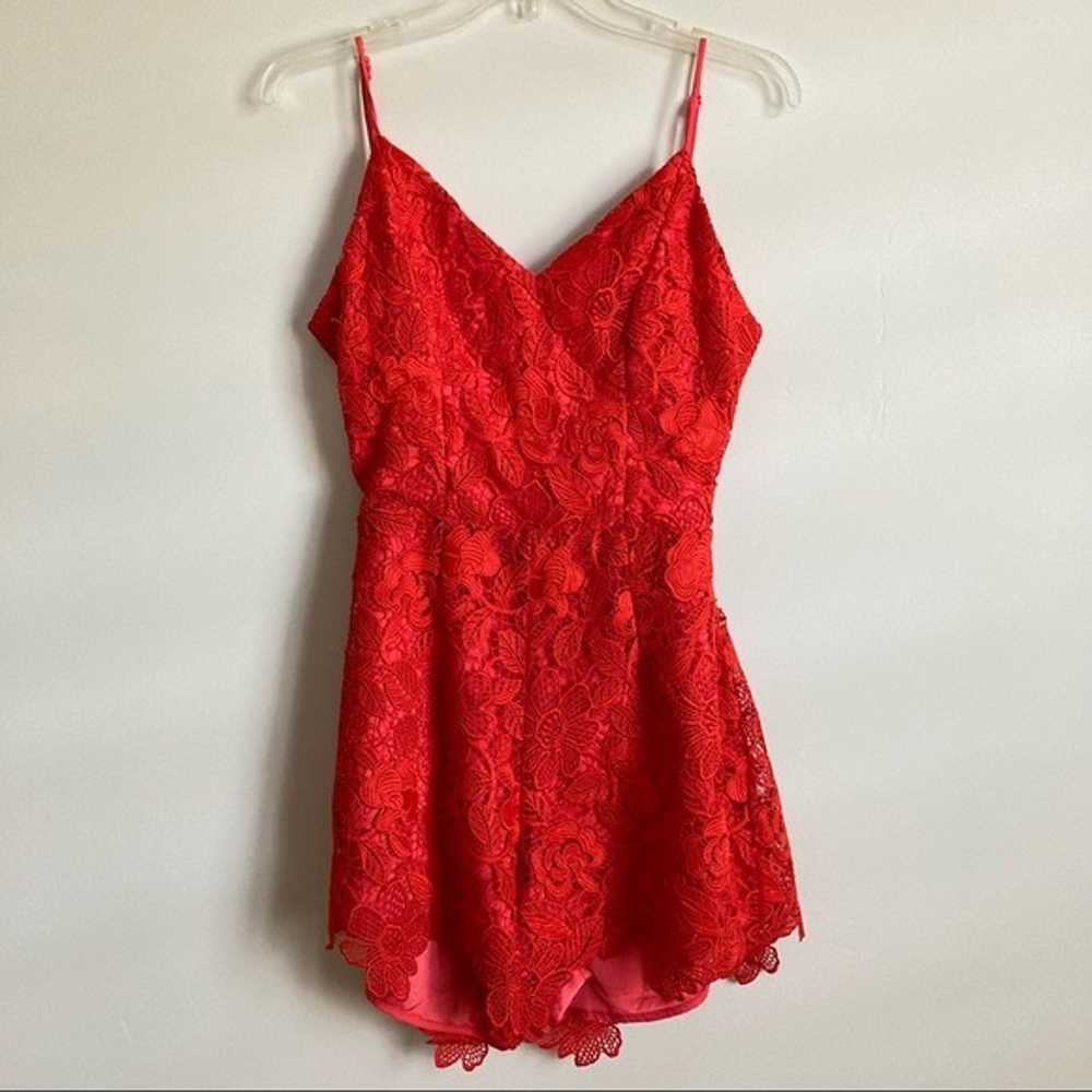 LOVERS & FRIENDS Red Lace Songbird Romper - image 6