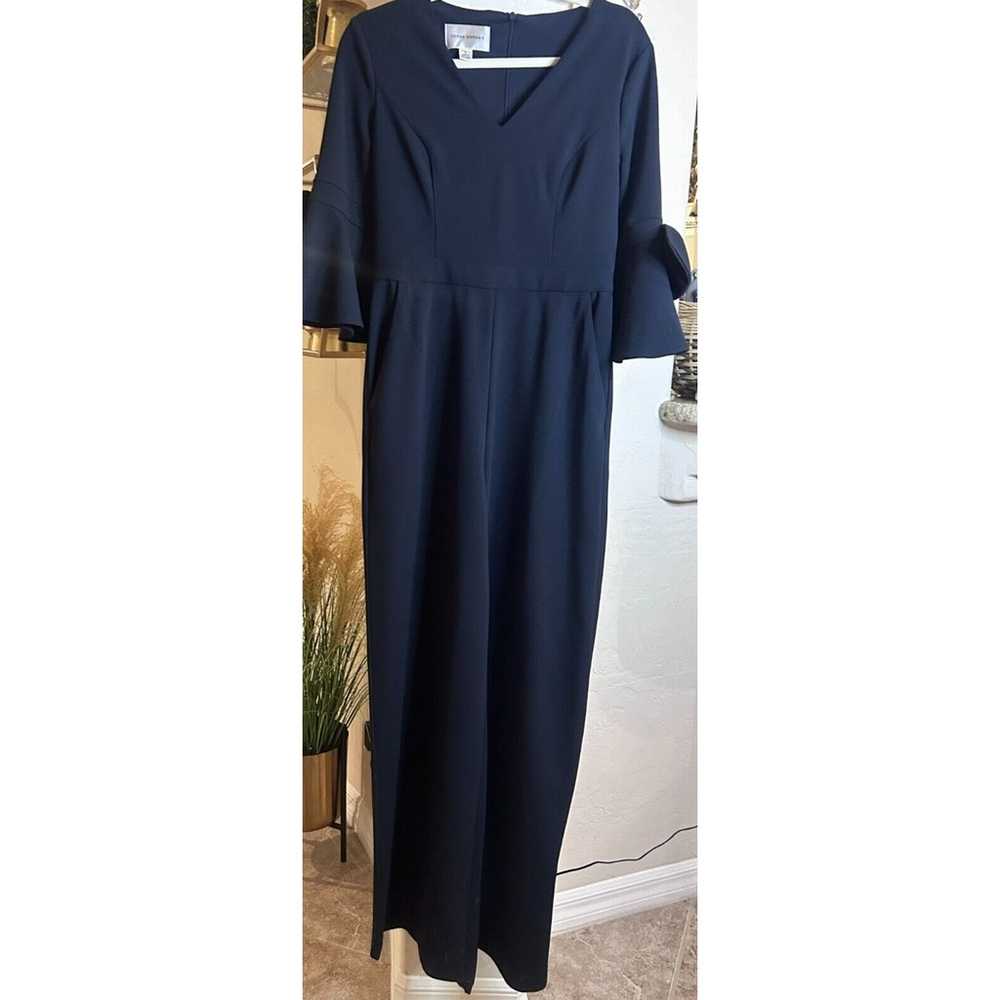 Donna Morgan Navy Formal Jumpsuit 3/4 Bow Sleeve … - image 3